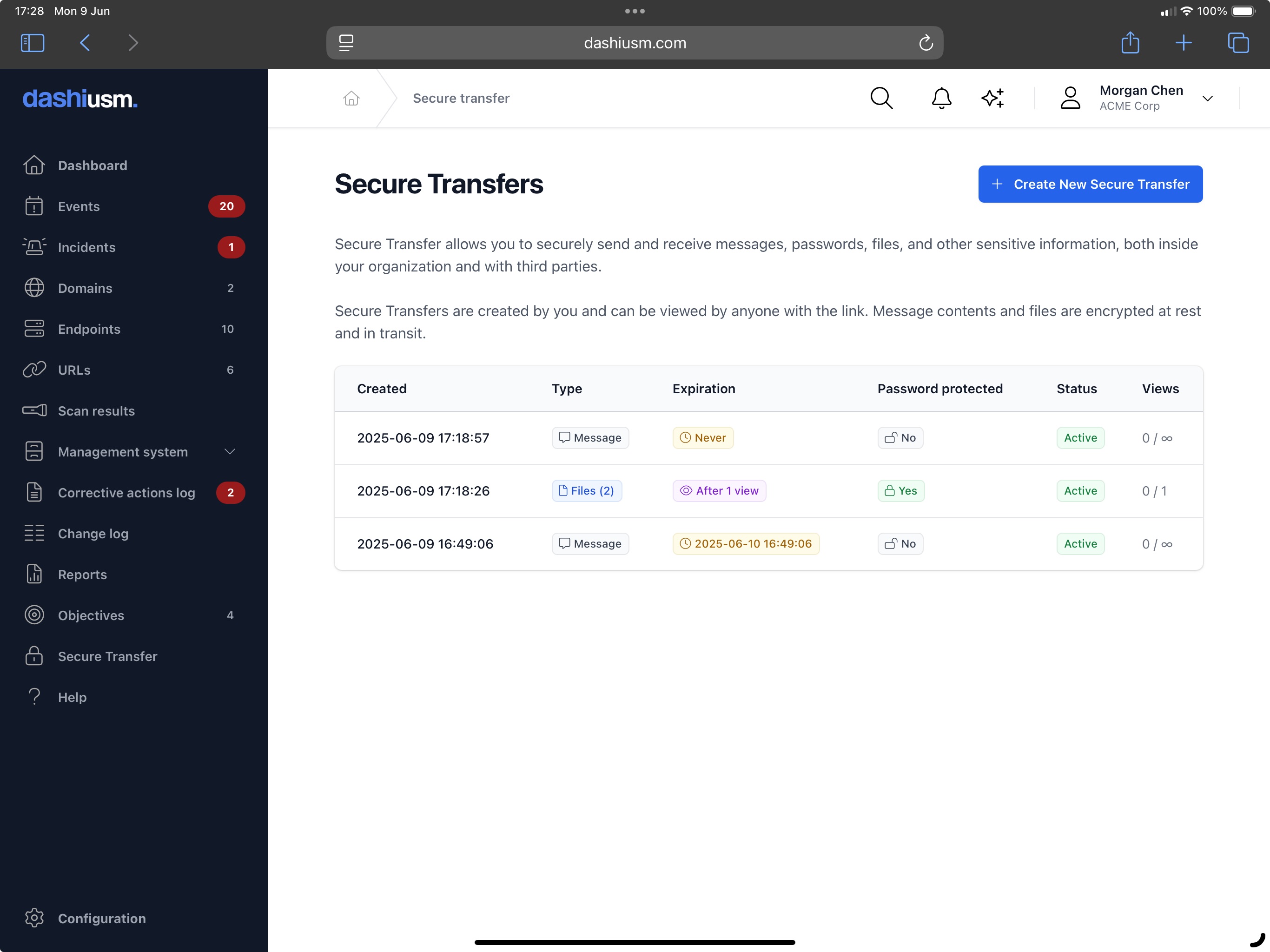 Secure Transfer