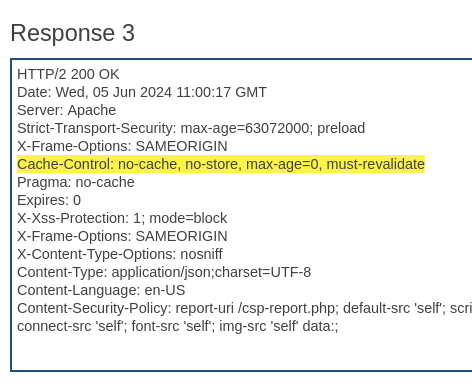 Vulnerability request headers screenshot